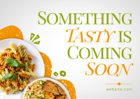 Tasty Food Coming Soon Postcard Image Preview