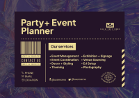 Fun Party Planner Postcard Image Preview