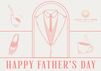 Vintage Father's Day Postcard Image Preview