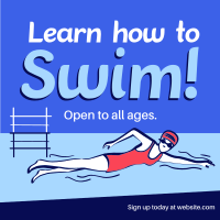 Summer Swimming Lessons Linkedin Post Image Preview