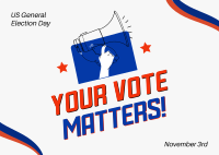 Your Vote Matters Postcard Image Preview