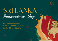Sri Lankan Flag Postcard Image Preview