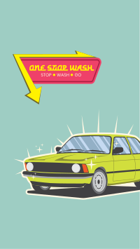 Retro Carwash Facebook story Image Preview