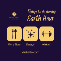 Earth Hour Activities Instagram Post Design