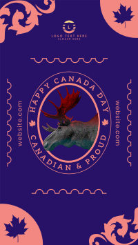 Canada Day Moose Facebook Story Design