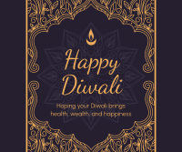 Fancy Diwali Greeting Facebook Post Design
