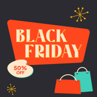 Retro Black Friday  Instagram Post Design