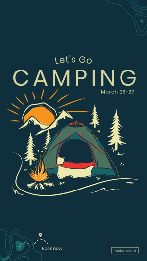 Campsite Sketch Instagram story Image Preview