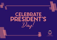 Celebrate President's Day Postcard Design