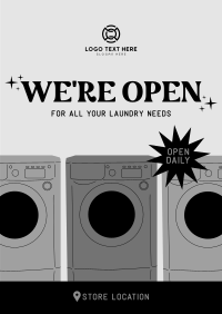 Laundry Store Hours Poster Image Preview