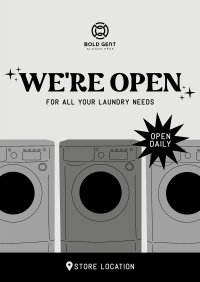 Laundry Store Hours Poster Image Preview