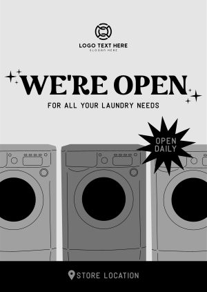 Laundry Store Hours Poster Image Preview