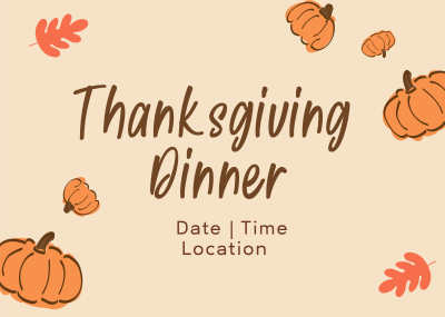Thanksgiving Dinner Postcard Image Preview
