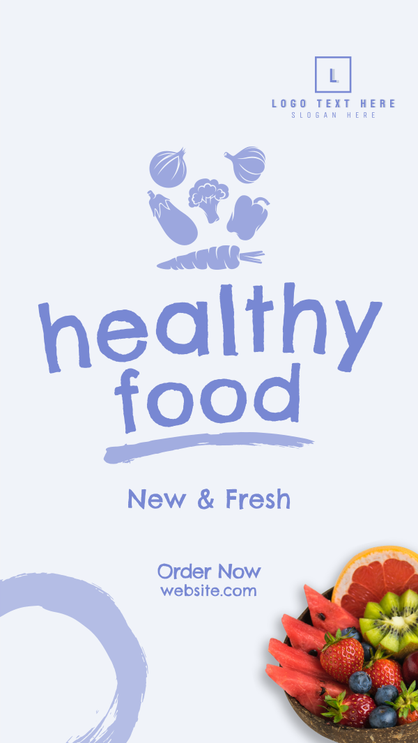 Fresh Healthy Foods Instagram Story Design