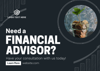 Professional Financial Advisor Postcard Image Preview