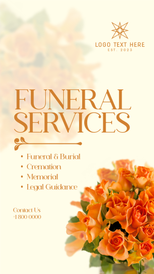 Funeral Bouquet Instagram story Image Preview