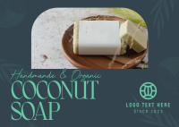 Organic Coconut Soap Postcard Image Preview