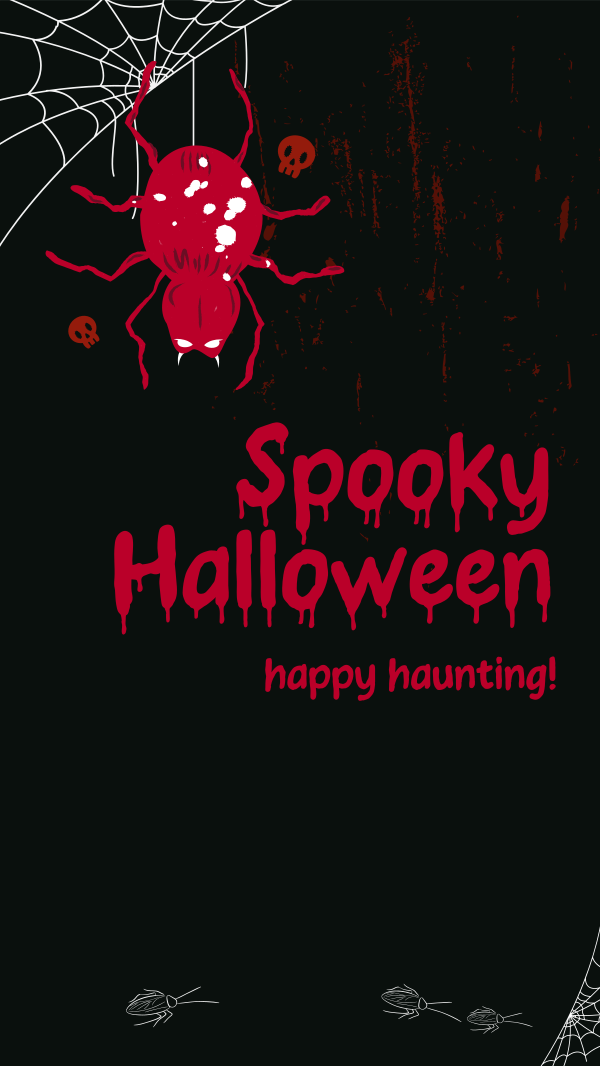 Halloween Spider Greeting Facebook Story Design Image Preview
