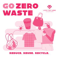 Practice Zero Waste Instagram Post Design