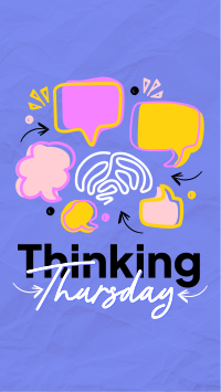 Simple Quirky Thinking Thursday Instagram Story Design