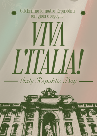 Vintage Italian Republic Day Poster Image Preview