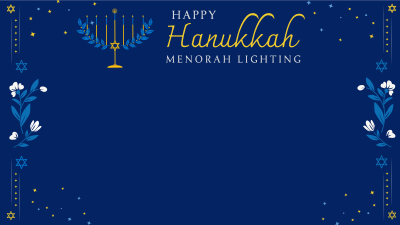Hanukkah Lily Zoom Background Image Preview