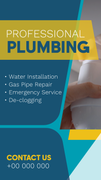 Modern Professional Plumbing YouTube short Image Preview