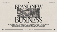 Retro Minimalist New Business Facebook event cover Image Preview