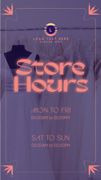 Sophisticated Shop Hours YouTube short Image Preview