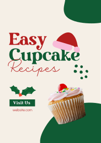 Christmas Cupcake Recipes Flyer Image Preview