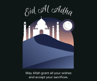 Eid Desert Mosque Facebook Post Design