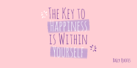 Key To Happiness Twitter post Image Preview