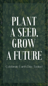 Plant Seed Grow Future Earth Facebook Story Design