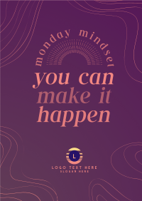 Monday Mindset Quote Poster Design
