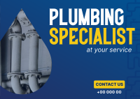 Plumbing Specialist Postcard Image Preview