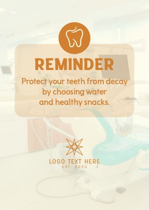 Dental Reminder Poster Image Preview