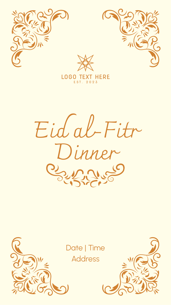 Fancy Eid Dinner Facebook Story Design Image Preview