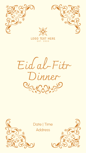 Fancy Eid Dinner Facebook story Image Preview