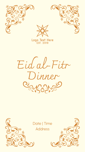 Fancy Eid Dinner Facebook story