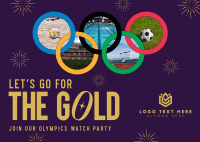 Olympic Watch Party Postcard Image Preview
