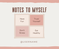 Note to Self List Facebook Post Design