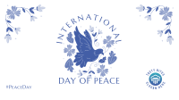 Floral Peace Dove Facebook Event Cover Design