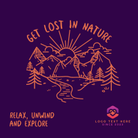 Lost In Nature Instagram Post Design