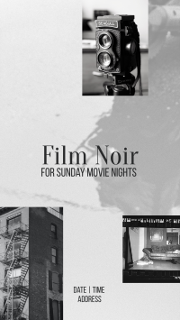 Film Noir Movie Night Facebook Story Design