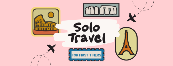 Stickers Solo Traveler Facebook Cover Design Image Preview
