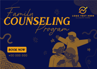 Family Counseling Postcard Design