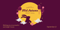 Mid Autumn Festival Rabbit Twitter Post Image Preview