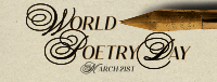 World Poetry Day Pen Facebook cover Image Preview