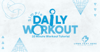 Modern Workout Routine Facebook Ad Design