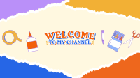 Kids Paper Crafts YouTube Banner Image Preview